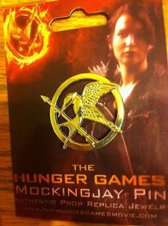 The Hunger Games Mocking Jay Pin Replica Pin   Gold Colour
