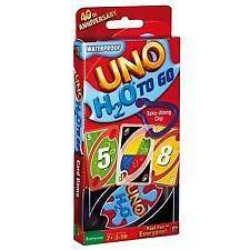   Mattel UNO H2O to Go with Take Along Clip Waterproof Card Game P1703
