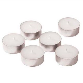 Tea Light Candles In Metal Cups   Wholesale Lot of 18 In Bulk 