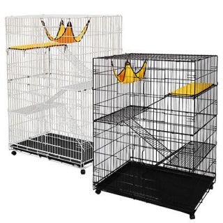 48 Large Chinchilla Cat Rabbit Pet Playpen Wire Cage 2 Door Hammock 