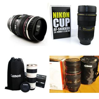 Nikon Canon 24 105 24 70 70 200mm Camera Lens Mug Coffee Cup Stainless 