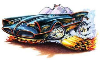 Batmobile Hot Rod Muscle Car Cartoon Tshirt FREE