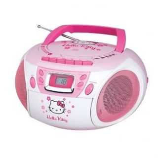 HELLO KITTY STEREO CD PLAYER BBOOMBOX w/ CASSETTE RECORDER KT2028A NEW