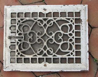   Wall Victorian Antique Vintage Cast Iron Register Vent Scroll Rctngl