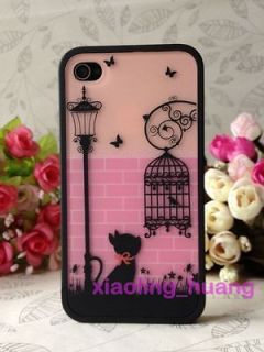 Cat & Lamp & Birdcage & Butterfly hard Back Case Cover skin for iPhone 