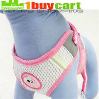 Cat Pet Adjustable Soft Safety Harness Mesh With Pulling Lead Leashes 