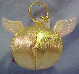 Harry Potter Golden Snitch Ball w Wings Key Ring CUSHY