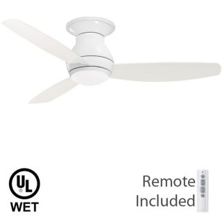   CURVA SKY WHITE Hugger Flushmount Modern Ceiling Fan   Emerson CF152WW