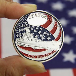   NAVY USS Missouri Battleship / BB 63 / / Military Challenge Coin /747