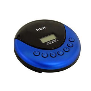 NEW RCA Portable Walkman CD Player/Radio Blue Earphones