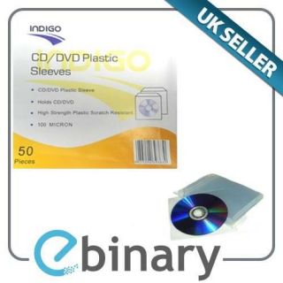 500 CD DVD Plastic Sleeve Wallet Case 100 micron