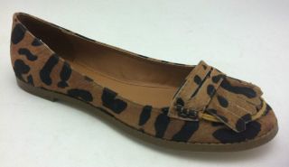 Steve Madden Girl NEW Arowww Leopard Print Tan Penny Loafers Flats 
