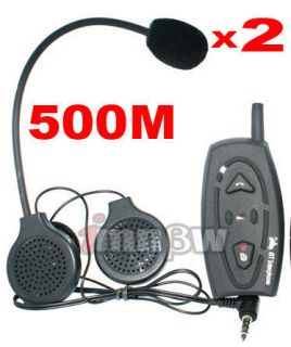 Helmet BT Bluetooth Intercom Interphone Handsfree Speaker 500 Meters 