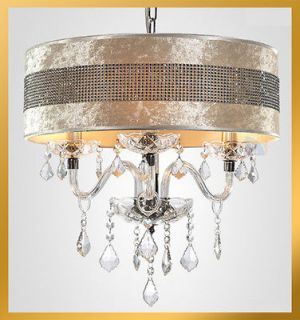     Crystal Light Pendant Lamp Ceiling Hanging Chandelier with Shade