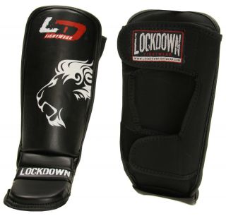 Youth Lockdown Shinguards with Instep MMA Kickboxing Protective Gear 