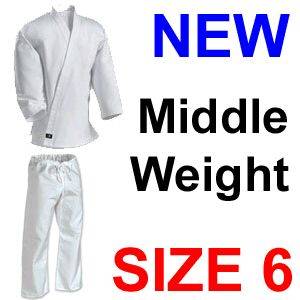 Karate Uniform SIZE 6 WHITE 8oz Century Martial Art Gi