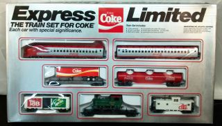 Rare Coke Express Limited Train Set HO Scale Tab Sprite Diet Coca Cola 