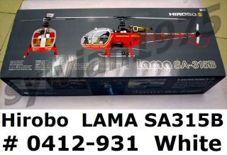 Hirobo LAMA SA 315B .30 White SCALE HELICOPTER Part # 0412 931 NEW 