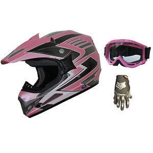 Off Road racing ATV Motocross Dirt Bike Helmet DOT 189 combo pink