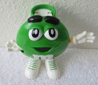1998 M&Ms Collector Mini Green Candy Dispenser No Candy