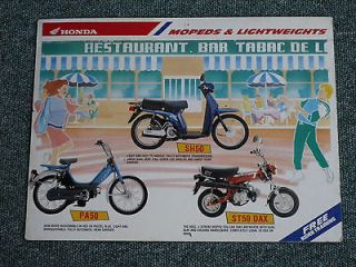 Honda Moped & Lightweight Range Cardboard Advertising Poster UK Mid 