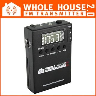 Whole House FM Transmitter 2.0 for Home Stereo, TV Audio, Car,  