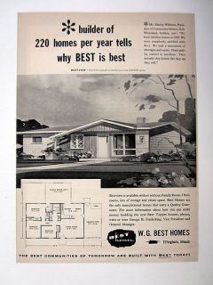 WG Best Homes Bestview Model Prefab Factory House 1959 print Ad 