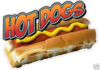 Concession Hot Dog Cart Food Restaurant Sign Decal 12