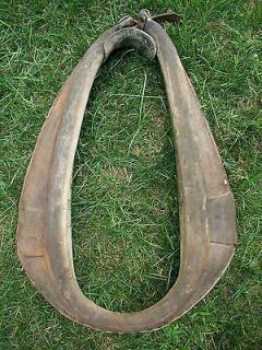 Vintage Antique Old Leather Horse Harness Collar with Buckle