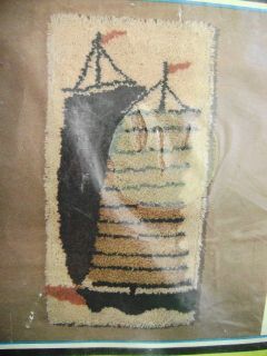 Vintage Sails Latch Hook Rug Pattern by Tina of California 17 x 35