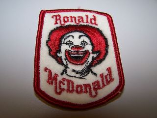   80s RONALD MCDONALD Sewn Hat / Jacket / Uniform PATCH McDonalds