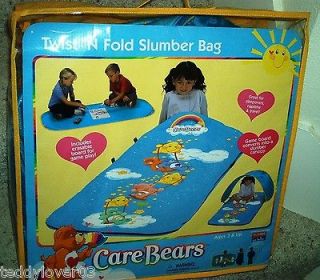 Care Bears TWIST N FOLD SLEEPING BAG w/ Erasable Game Board & More 