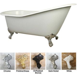 Vintage Slipper 61 inch Cast iron Clawfoot Tub with 7      Polished 