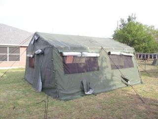 Newly listed 16 X 16 US MILITARY TENT   COMPLETE   FRAME AND SKIN