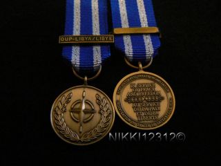 MINIATURE NATO LIBYA MEDAL OPERATION UNIFIED PROTECTOR (OUP) SUPERB 