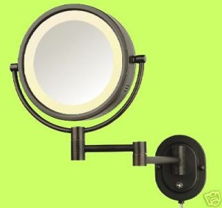 Hardwire Lighted 5X Makeup Mirror In BRONZE For Make Up Free Extra 