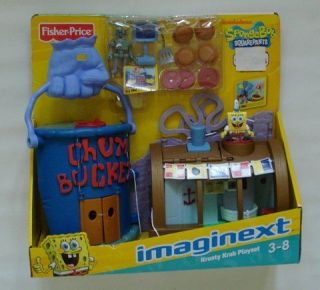 NIB Fisher Price SpongeBob Squarepants Imaginext Krusty Crab Playset