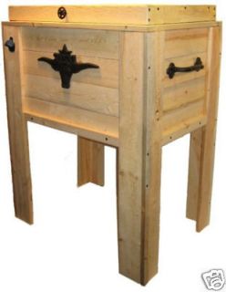 Wooden Cabinet with Large Ice Chest    Steer