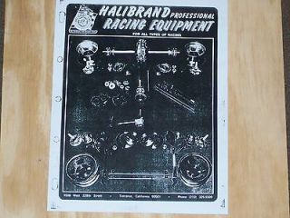  the 1964 halibrand catalogue vintage sprint car usac midget indy car