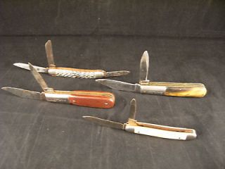 Vintage LOT 4 pocket knifes Imperial Barlow USA IRELAND R.I.A. Mother 
