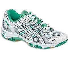 Asics Gel Rocket 5 Womans Volleyball Shoes White/Teal/Silver B053N 