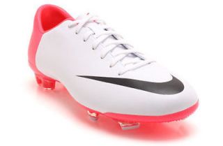 Nike Mercurial Glider III FG Soccer SHOES EURO 2012 White/Red KIDS 