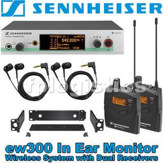   ew3002IEM G3 Dual Body Pack Receiver System In Ear RF Monitor NEW