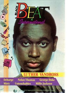 Black Beat International Magazine May 1985 Luther Vandross,George Duke 