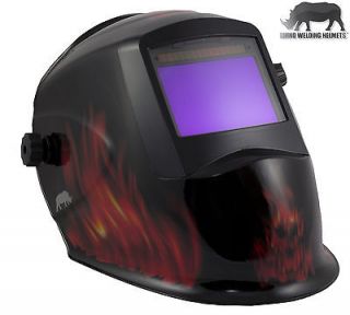 RHINO LARGE VIEW Auto Darkening Welding Helmet Solar Hood Mask MIG 