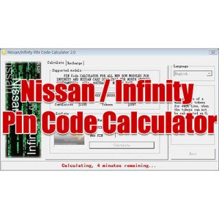 for Nissan Infinity PIN Code Calculator for All New BCM Modules