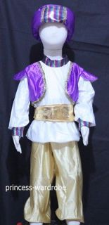 4pc Set Aladdin Turban Party Kid Boys Costume 5 8Y C56