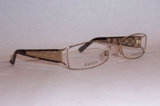 NEW GUCCI EYEGLASSES GG 2809 GG2809 J5G GOLD 56mm RX AUTHENTIC