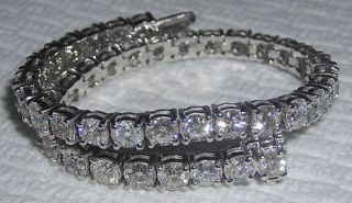 14 carat DIAMOND TENNIS BRACELET sparkling VS diamonds 18K solid white 