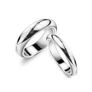   Steel The Lord of the Rings D Shape Band Sweet Heart Ring Jewelry